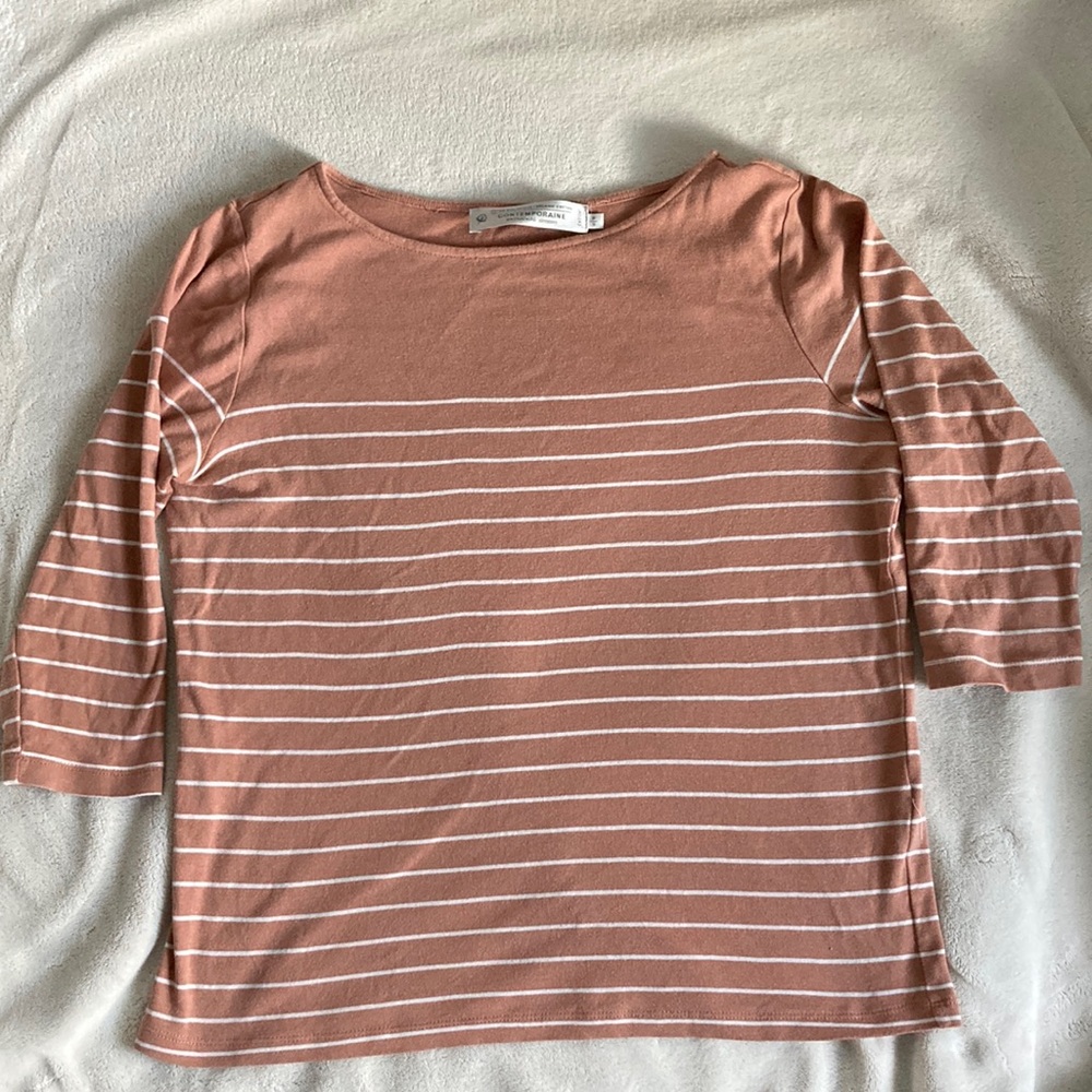 Contemporaine horizontal stripe knit top